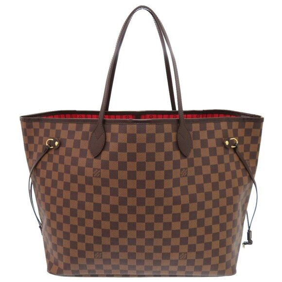 LOUIS VUITTON Neverfull GM Damier Ebene N51106 Tote Bag Brown Coated Canvas - Picture 1 of 10